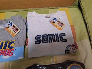 Camisetas nuevas de Sonic del videojuego talla XL
