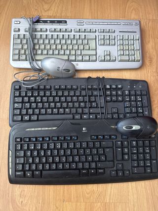 3 Teclados: HP, Logitech
