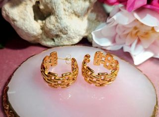 Aros chapados en oro 18K