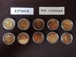 L47 Monedas Estonia 2€ conmemorativas sin circular