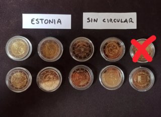 L47 Monedas Estonia 2€ conmemorativas sin circular