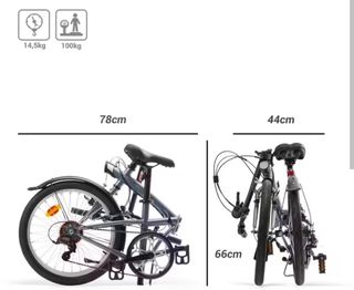 Bicicleta plegable Gris 