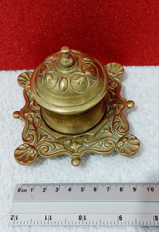 Tintero De Bronce Antiguo