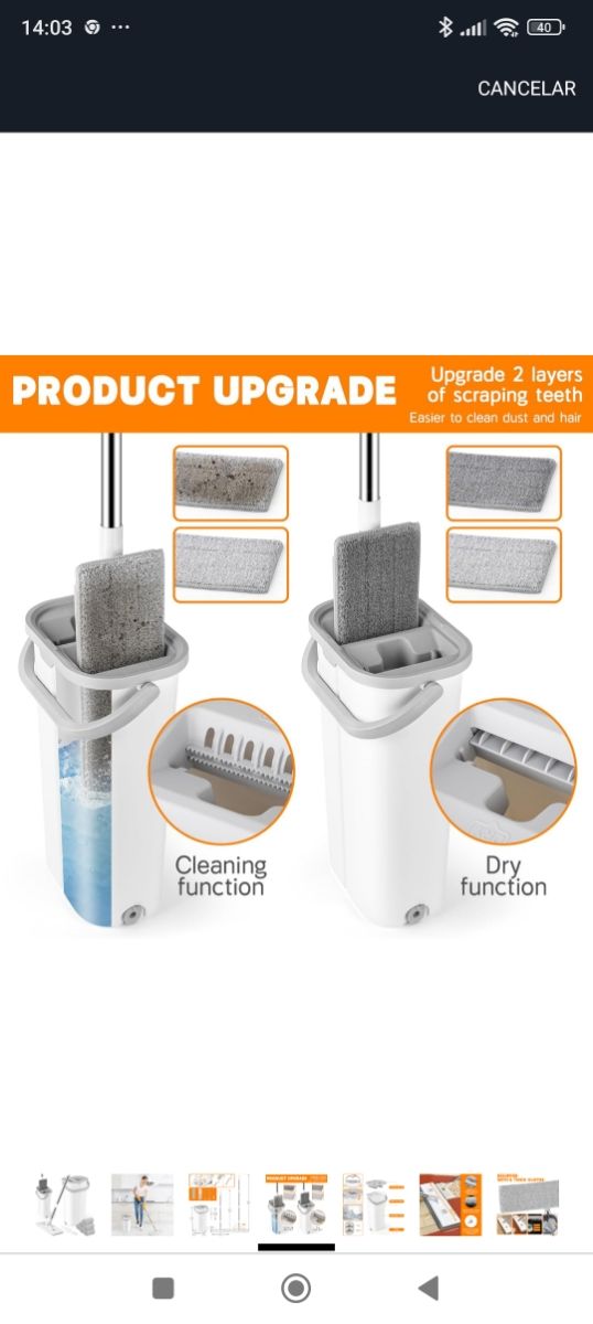 Mopa fregona cubo microfibra