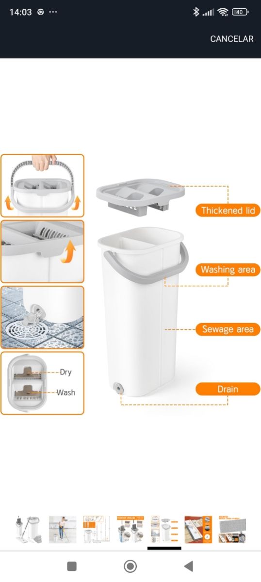 Mopa fregona cubo microfibra
