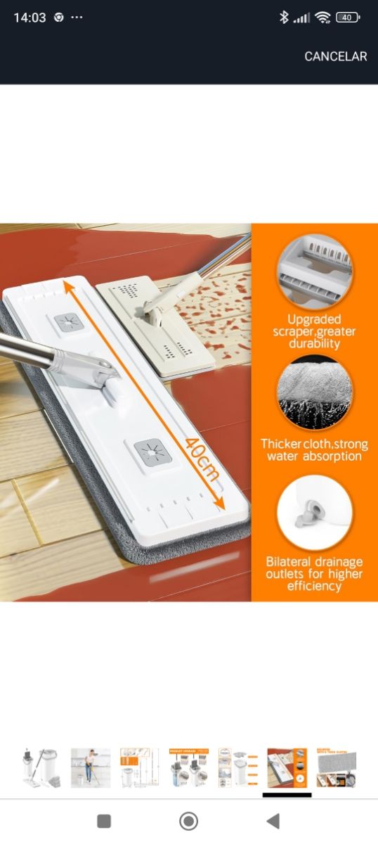 Mopa fregona cubo microfibra