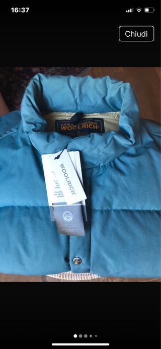 Gilet Woolrich Uomo Tg.L colore azzurro/grigio. 