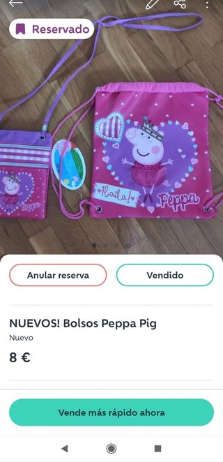 CASI NUEVO! Mayoral 4 años vestido + bolsos Peppa