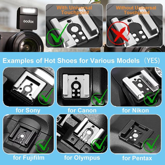 Godox iM22, flash per fotocamera con 5 livelli