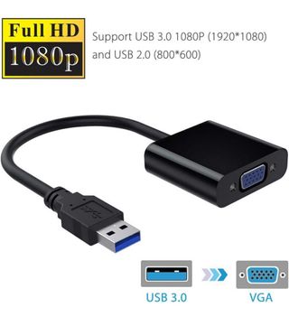 Adaptador USB a VGA tarjeta grafica de video