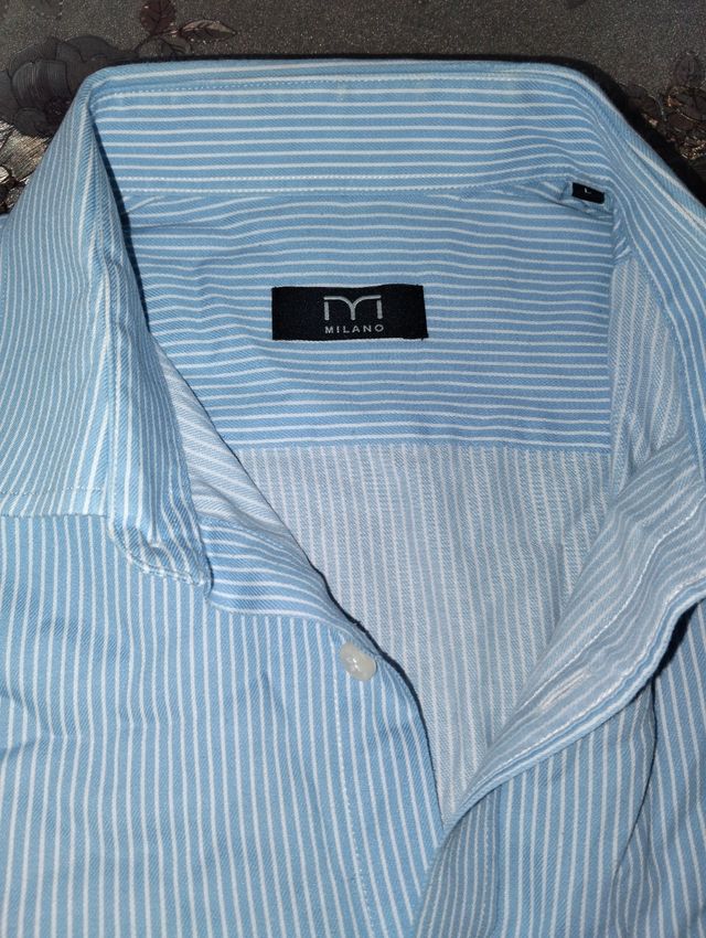 Camisa hombre Milano rayas azul