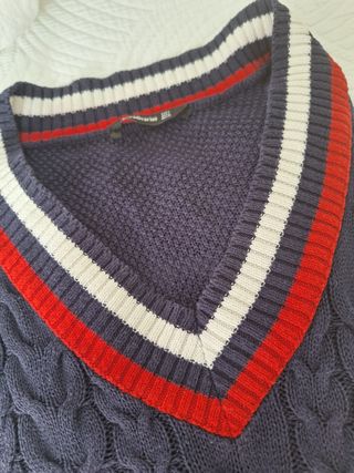 Jersey punto azul marino