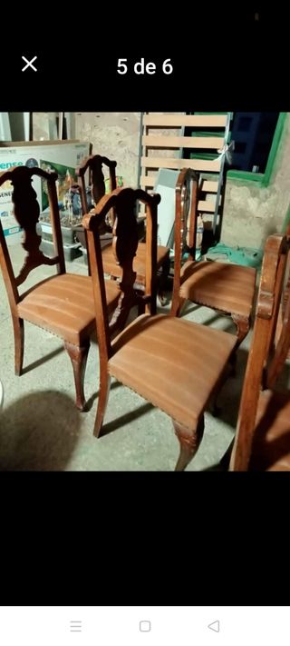 Mesa antigua regalo las sillas