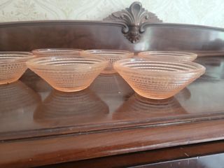 6 Coppe gelato vintage rosa