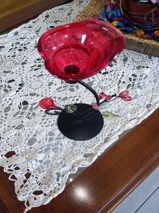 Porta candele a floreale