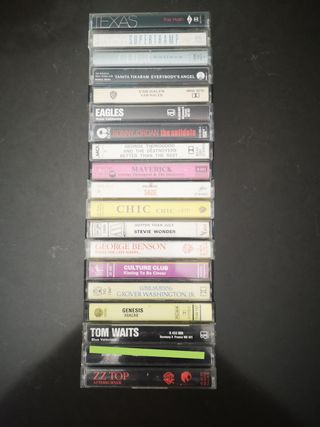 Casetes pop rock funk