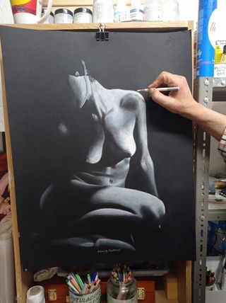A mano 50x70 Negrita