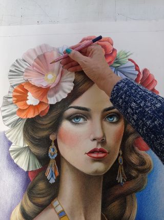A mano 50x70 Negrita