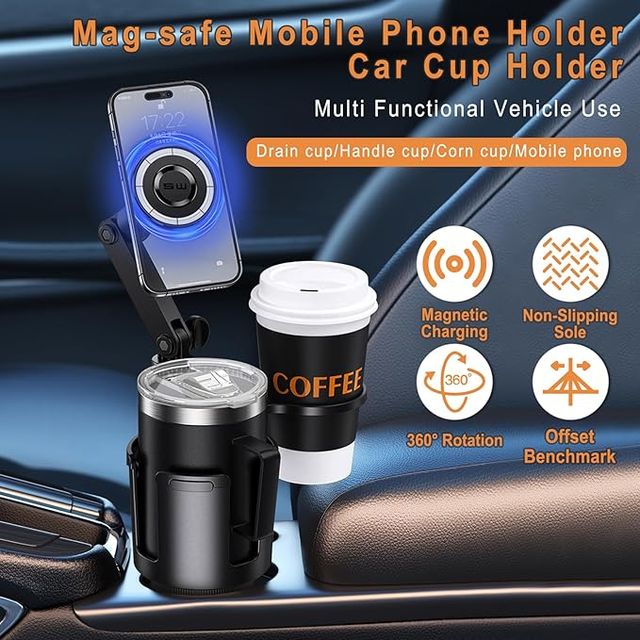 Soporte Magnético para Móvil y Portavasos