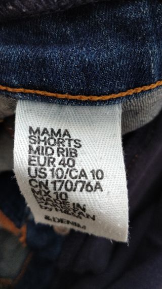 Shorts vaqueros embarazada H&M talla 40
