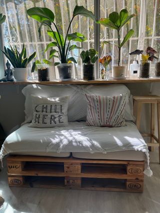 Sofa de palet dos plazas