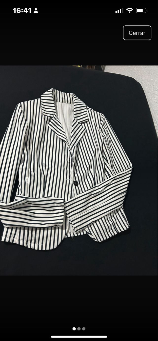 Blazer rayas blanco-negro