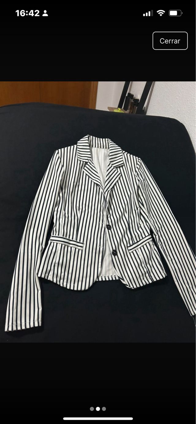 Blazer rayas blanco-negro