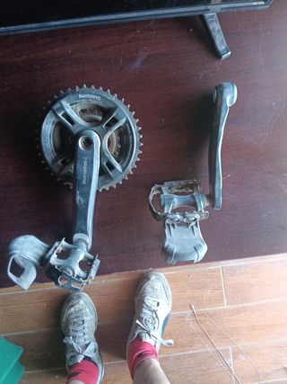 Bielas de tres platos shimano 