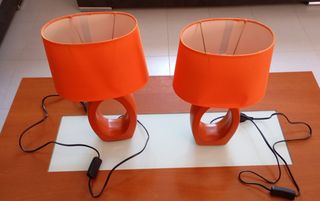 2 Lámparas mesilla vintage