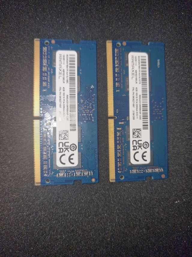 8 gb RAM DDR4 en dos modulos