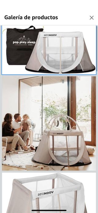 Cuna de viaje Aeromoov, facil montaje y muy ligera