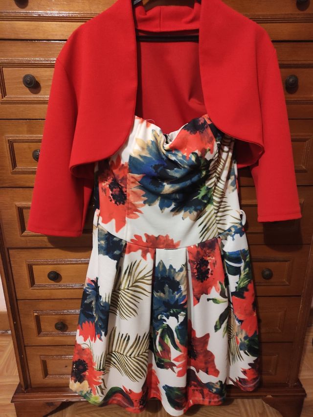 Vestito corto a fiori