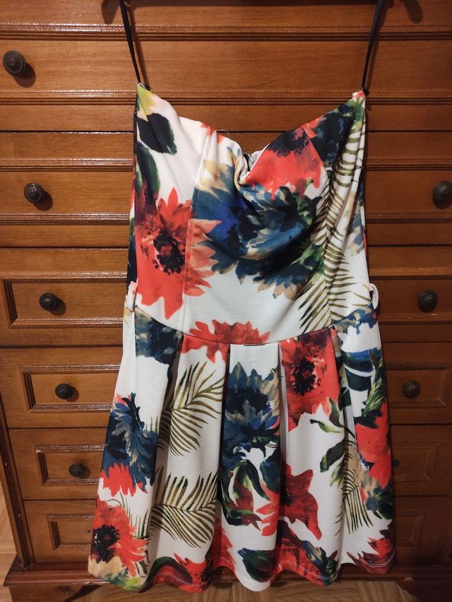 Vestito corto a fiori