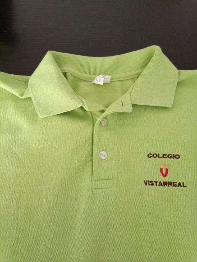 Polo Colegio Vistarreal Verde Manga Larg