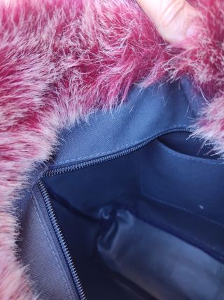 Bolso Obag grande, con accesorios, piel granate