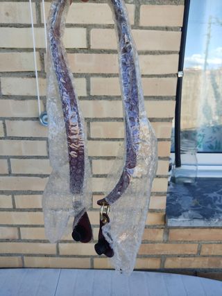 Bolso Obag grande, con accesorios, piel granate
