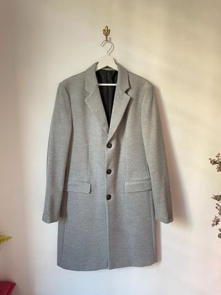 Abrigo Largo gris LANA Zara NUEVO - Talla: M