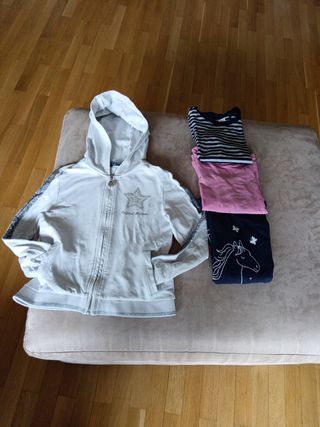 Vestiti bambina 7-8 anni: felpa+magliette