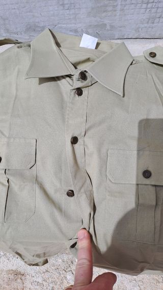 2 Camicie beige manica corta tg 43 R 