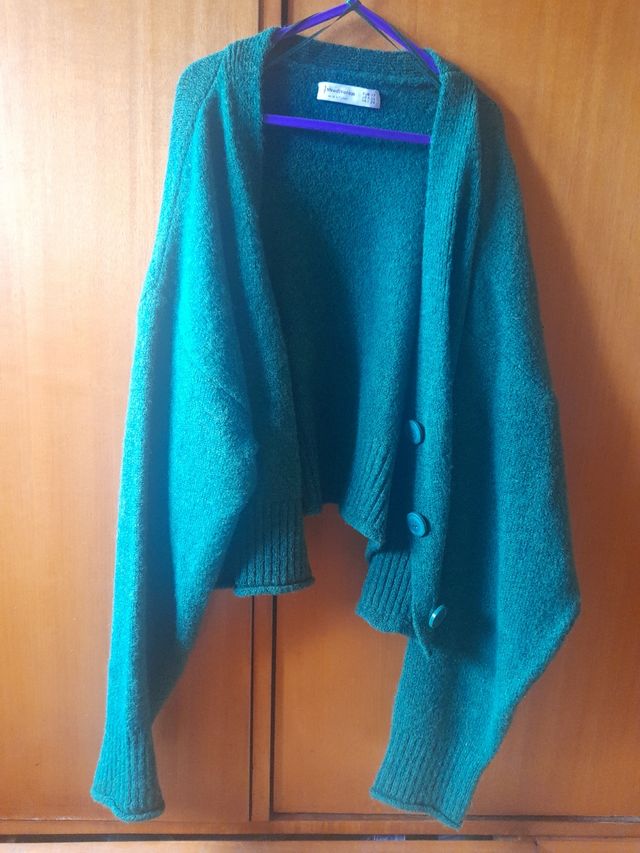 Chaqueta Stradivarius verde XS