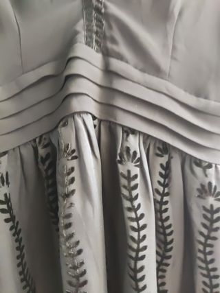 Traje de fiesta corto gasa y terciopelo
