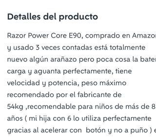 Patinete electrico razor