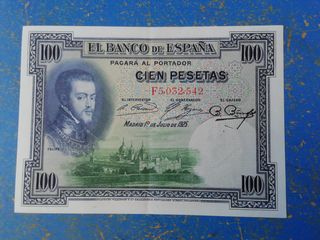 Billete de 100 pesetas año 1925