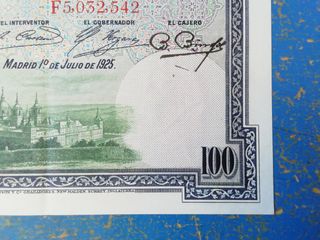 Billete de 100 pesetas año 1925