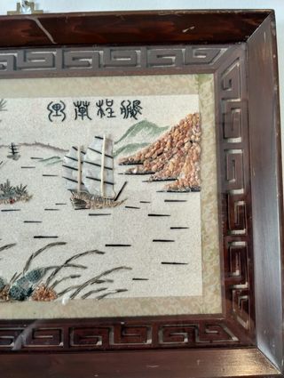 Cuadro chino artesano con nácar y concha