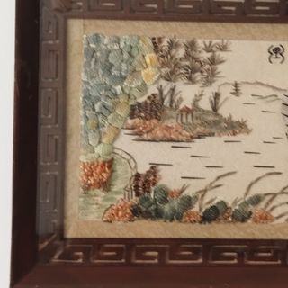 Cuadro chino artesano con nácar y concha