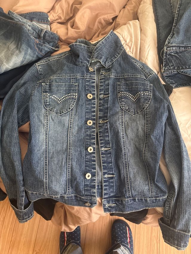 Giacca in denim blu prezzo trattabile