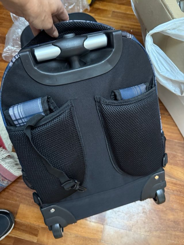 Zaino trolley blu e grigio