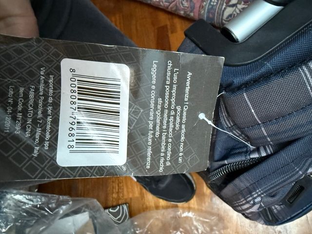 Zaino trolley blu e grigio