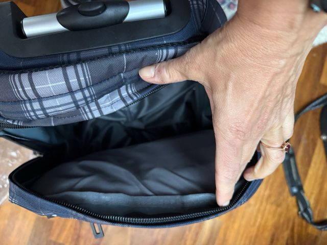 Zaino trolley blu e grigio